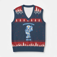 Proud Argentina Soccer 2026 V-Neck Knit Sweater Vest World Football Fan Gift