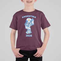 Proud Argentina Soccer 2026 T Shirt For Kid World Football Fan Gift