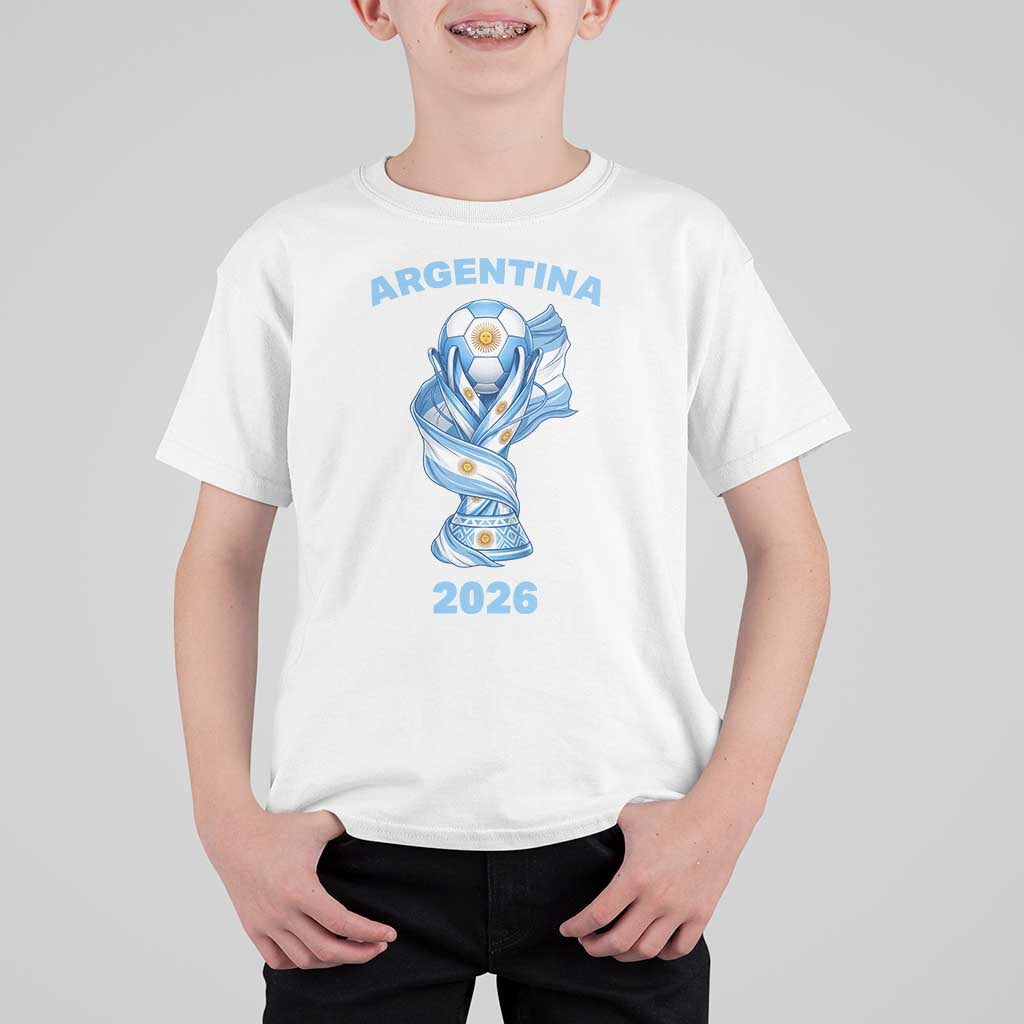 Proud Argentina Soccer 2026 T Shirt For Kid World Football Fan Gift