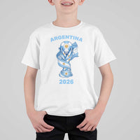 Proud Argentina Soccer 2026 T Shirt For Kid World Football Fan Gift