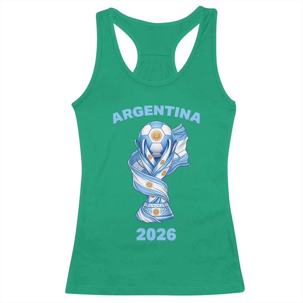 Proud Argentina Soccer 2026 Racerback Tank Top World Football Fan Gift