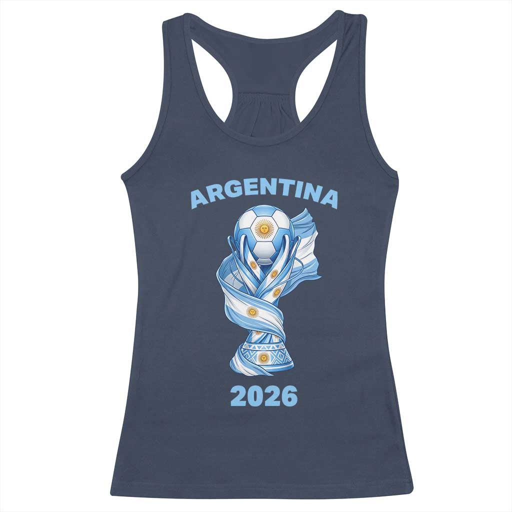 Proud Argentina Soccer 2026 Racerback Tank Top World Football Fan Gift