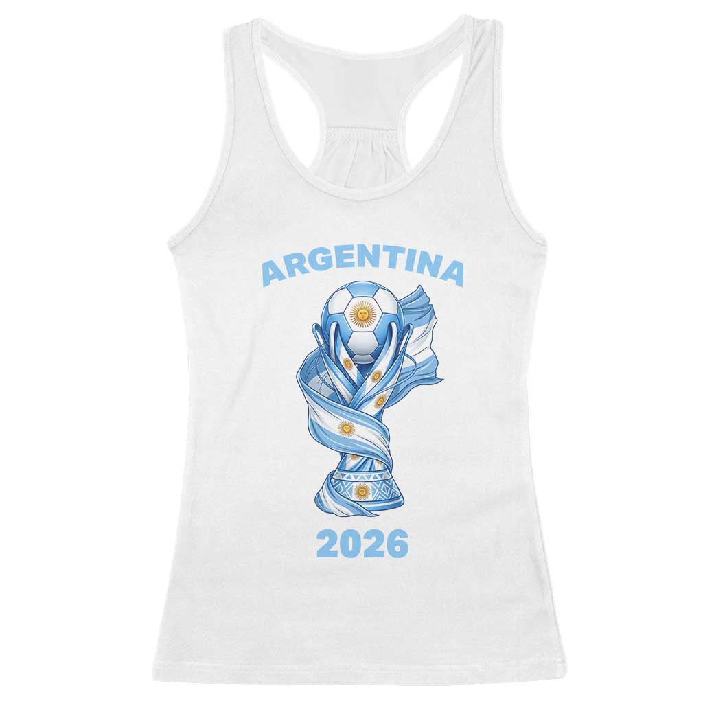 Proud Argentina Soccer 2026 Racerback Tank Top World Football Fan Gift