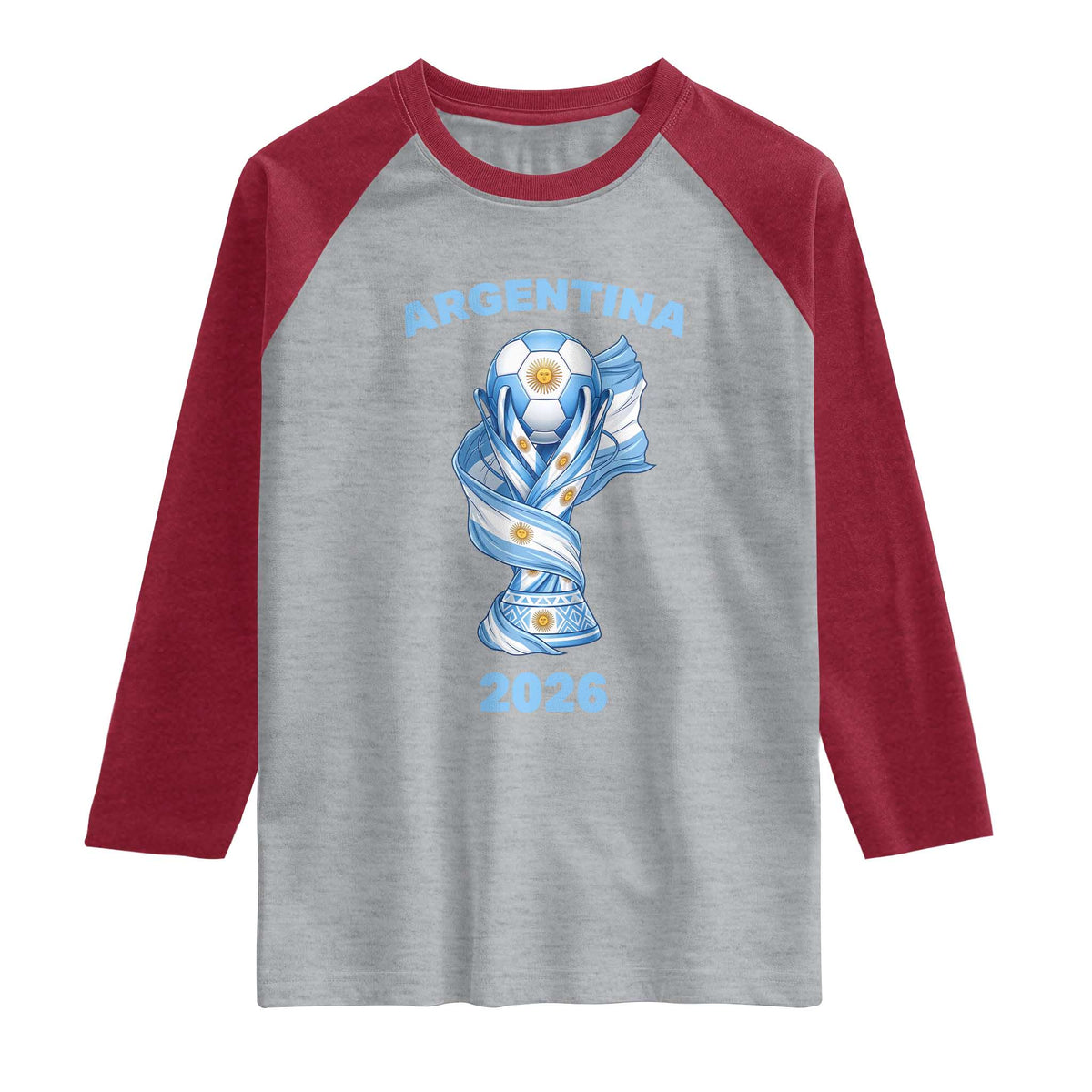 Proud Argentina Soccer 2026 Raglan Shirt World Football Fan Gift