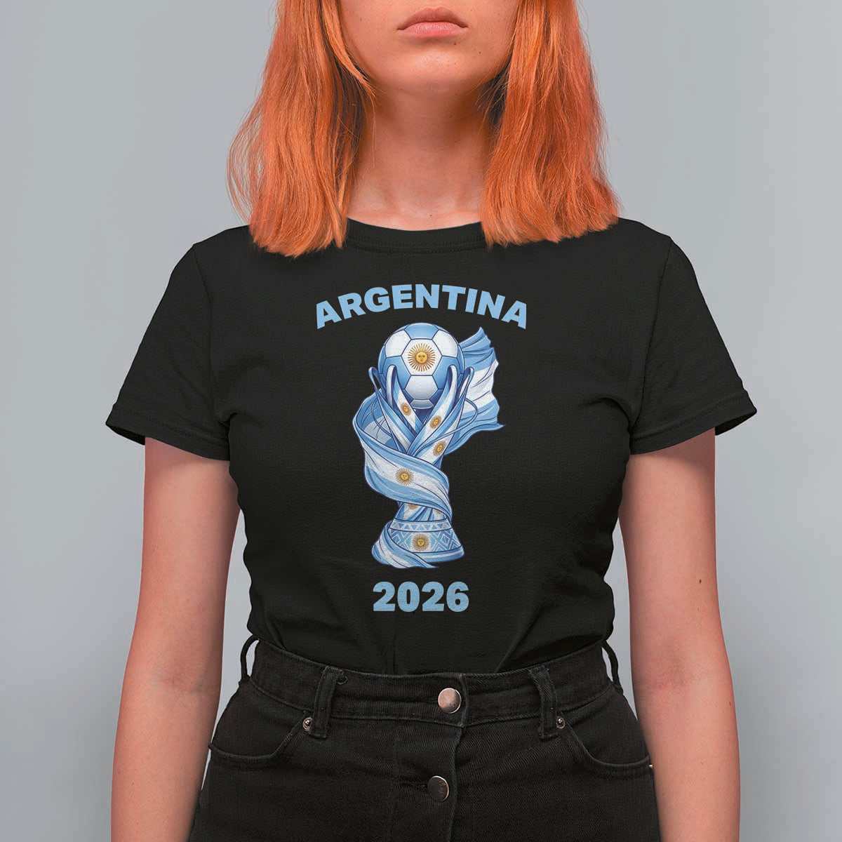 Proud Argentina Soccer 2026 T Shirt For Women World Football Fan Gift