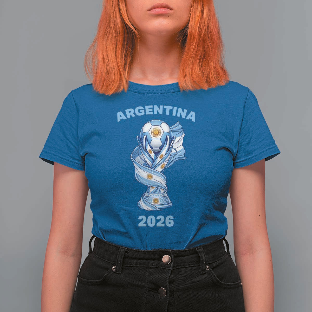 Proud Argentina Soccer 2026 T Shirt For Women World Football Fan Gift