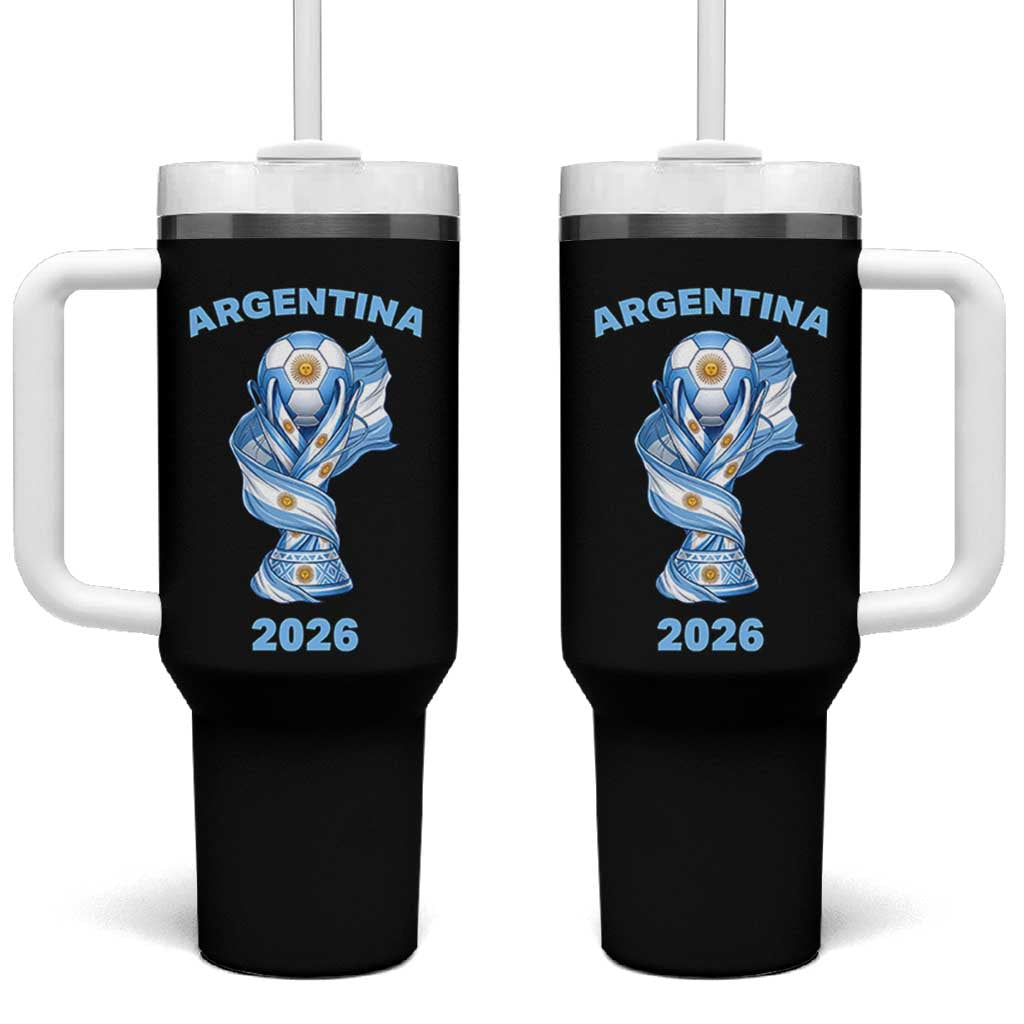 Proud Argentina Soccer 2026 Tumbler With Handle World Football Fan Gift