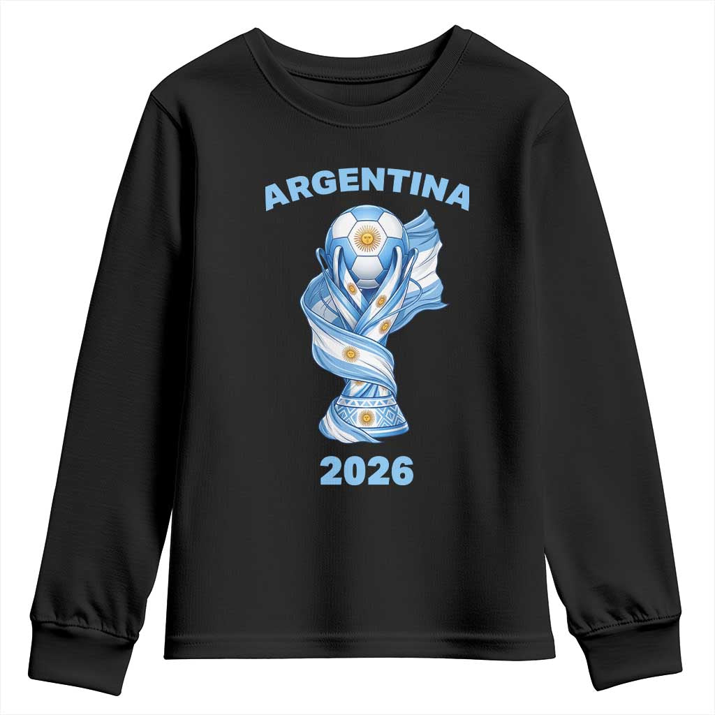 Proud Argentina Soccer 2026 Youth Sweatshirt World Football Fan Gift
