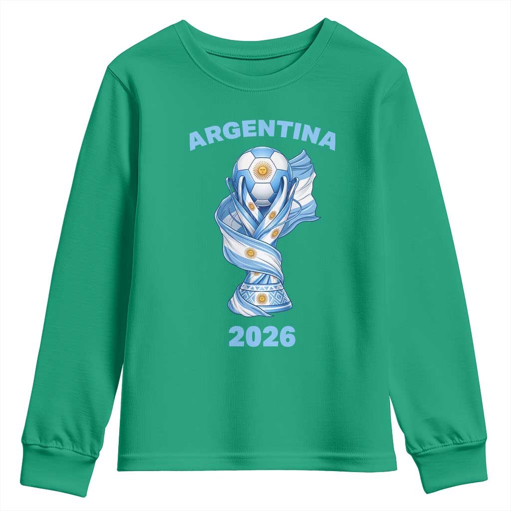 Proud Argentina Soccer 2026 Youth Sweatshirt World Football Fan Gift