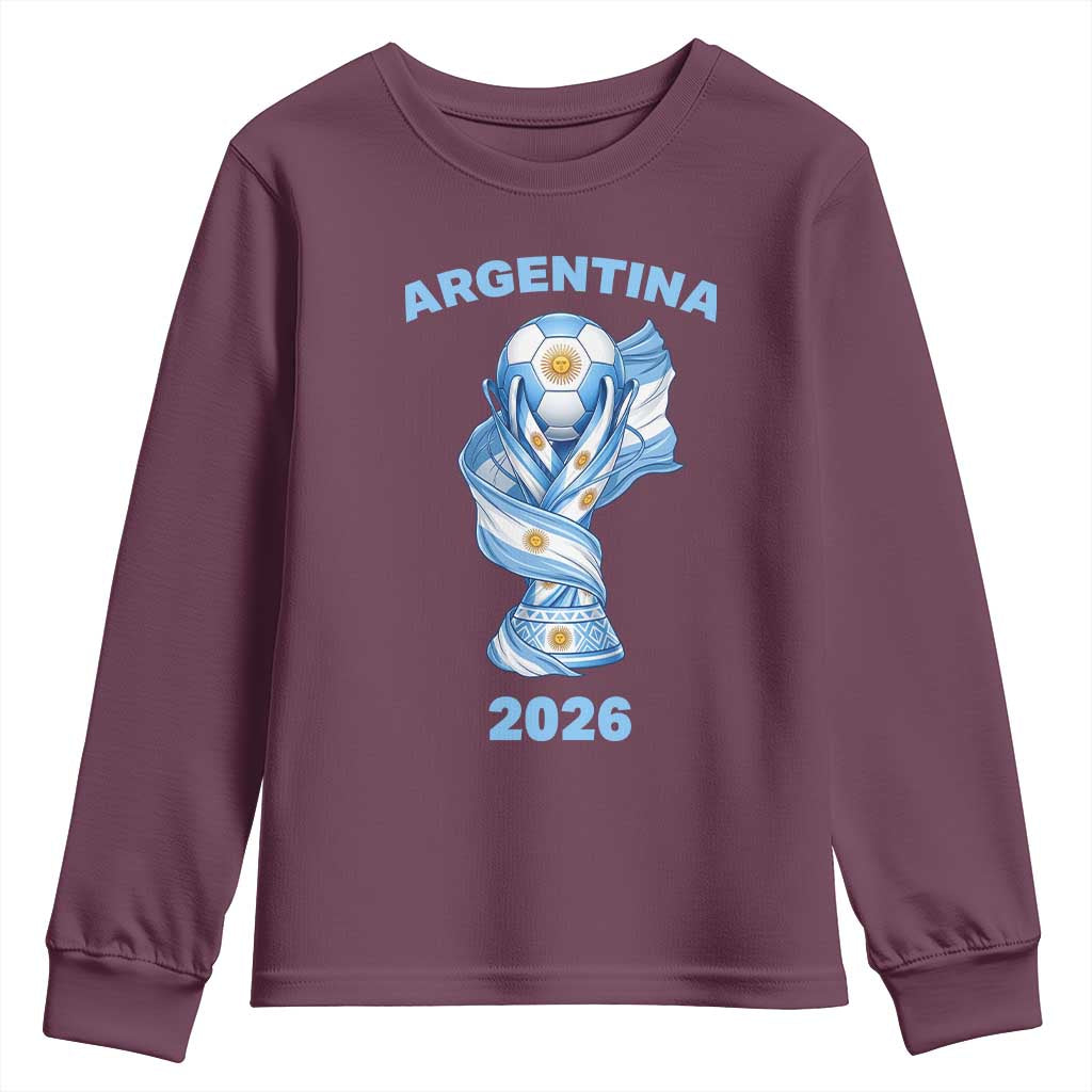 Proud Argentina Soccer 2026 Youth Sweatshirt World Football Fan Gift