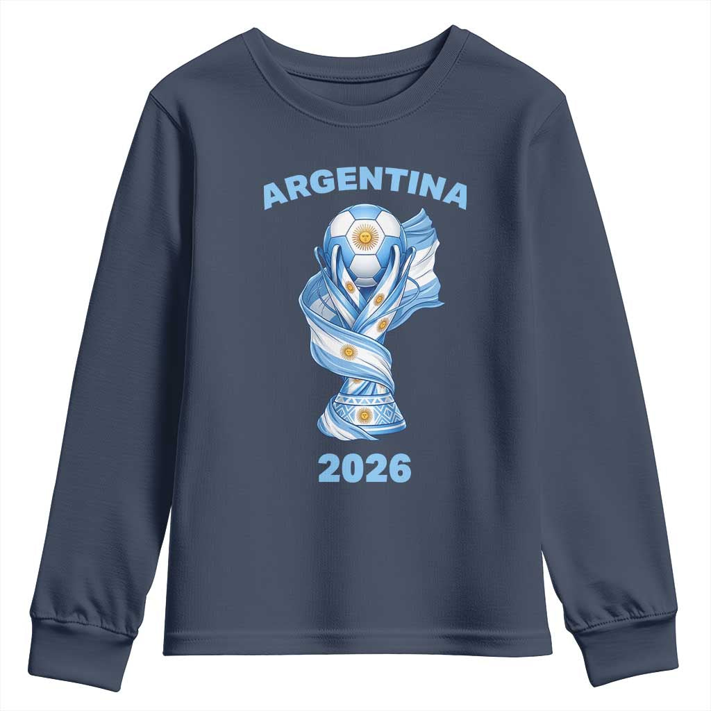 Proud Argentina Soccer 2026 Youth Sweatshirt World Football Fan Gift