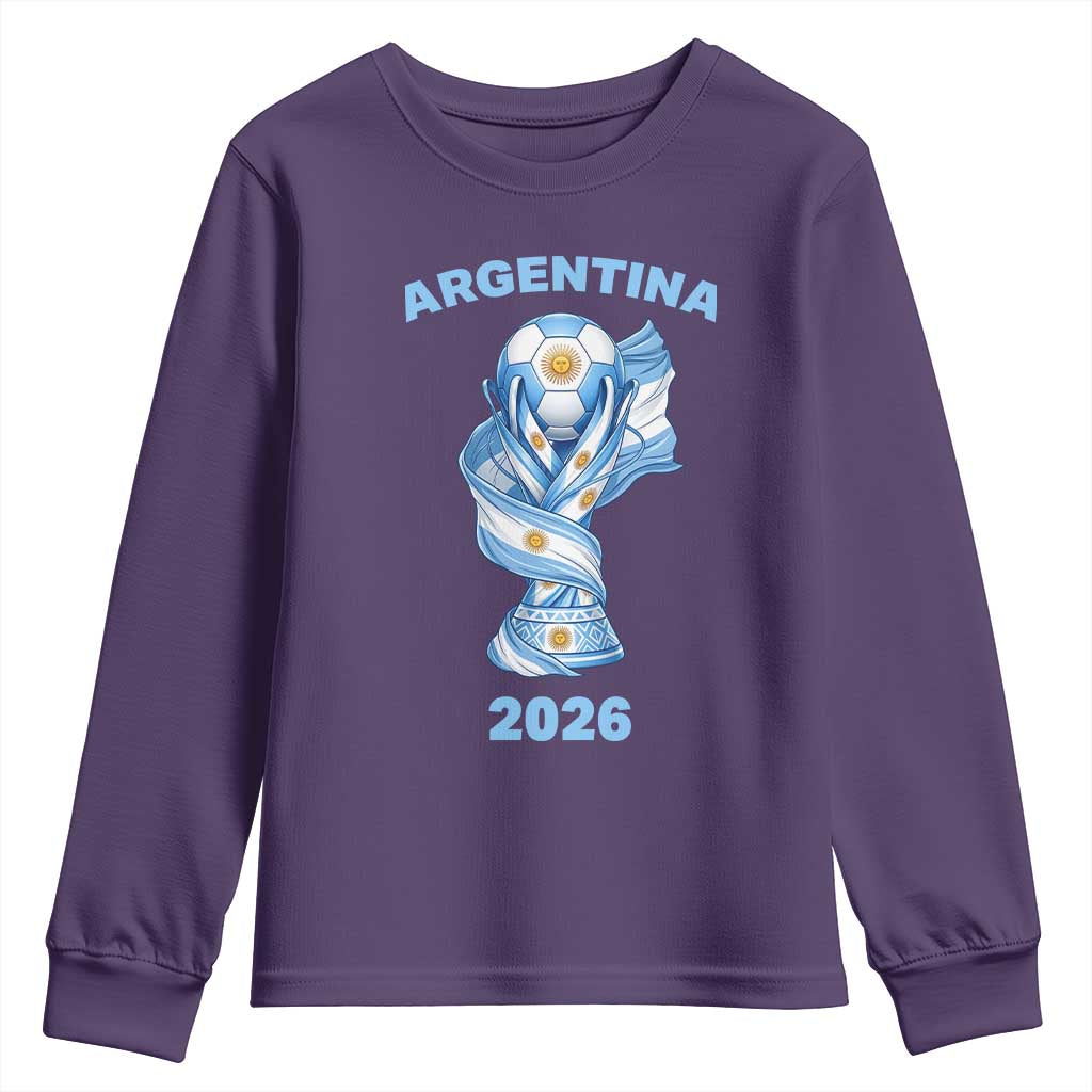 Proud Argentina Soccer 2026 Youth Sweatshirt World Football Fan Gift