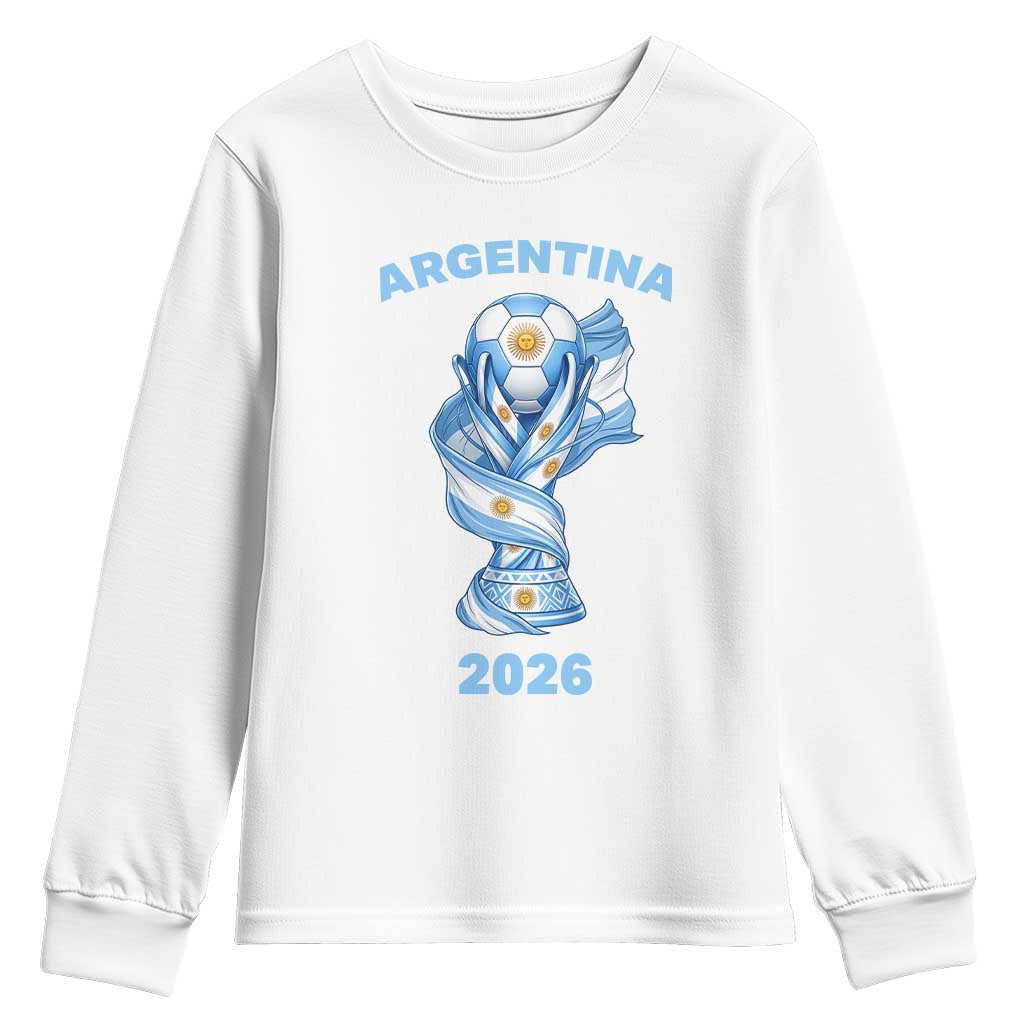 Proud Argentina Soccer 2026 Youth Sweatshirt World Football Fan Gift