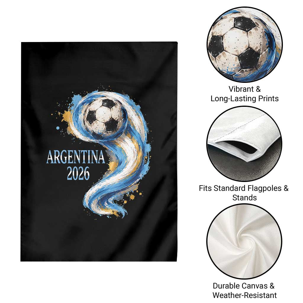 Argentina 2026 Soccer Fan Garden Flag Proud Football Flag Supporter