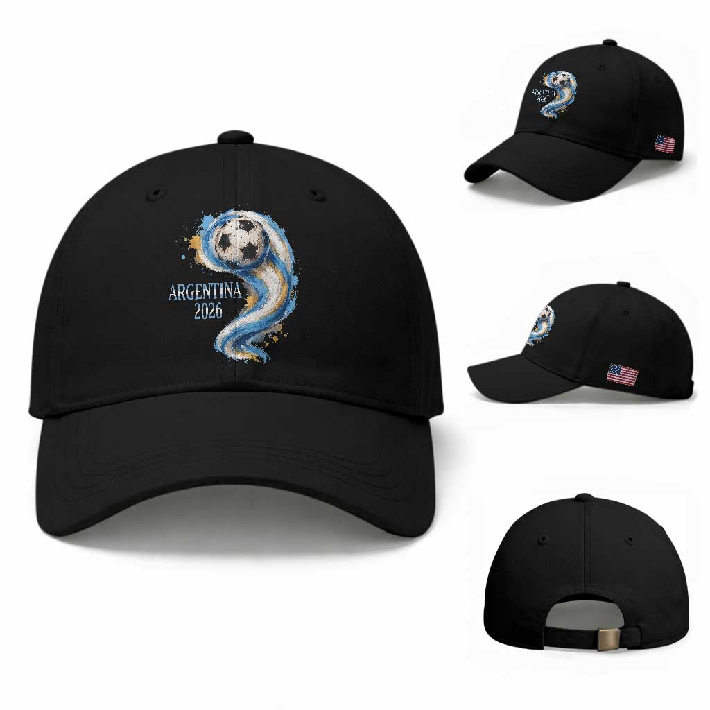 Argentina 2026 Soccer Fan Baseball Cap Proud Football Flag Supporter