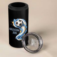 Argentina 2026 Soccer Fan 4 in 1 Can Cooler Tumbler Proud Football Flag Supporter