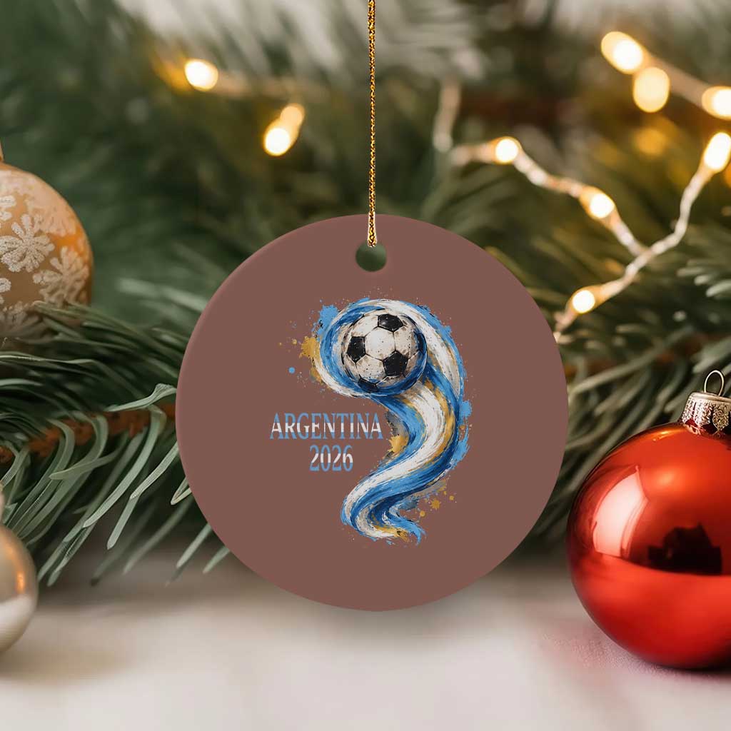Argentina 2026 Soccer Fan Ceramic Ornament Proud Football Flag Supporter