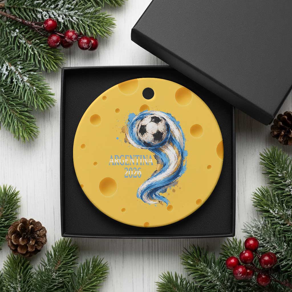Argentina 2026 Soccer Fan Ceramic Ornament Proud Football Flag Supporter