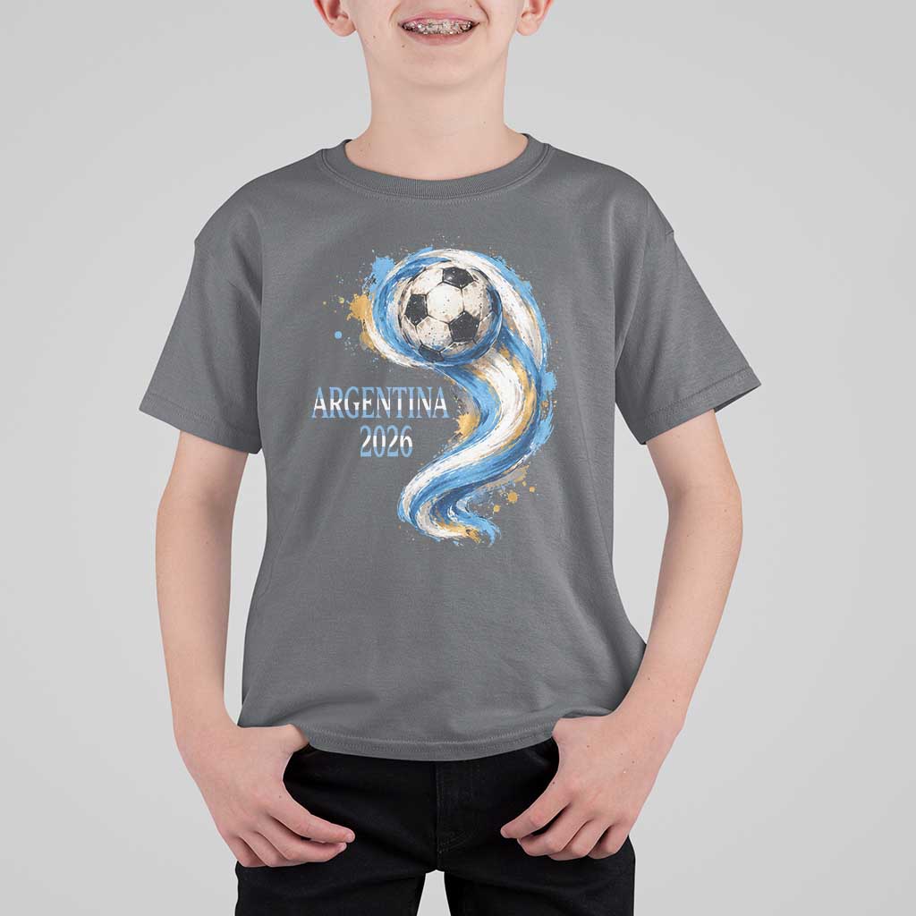 Argentina 2026 Soccer Fan T Shirt For Kid Proud Football Flag Supporter