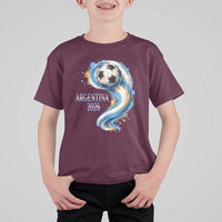 Argentina 2026 Soccer Fan T Shirt For Kid Proud Football Flag Supporter
