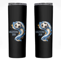 Argentina 2026 Soccer Fan Skinny Tumbler Proud Football Flag Supporter