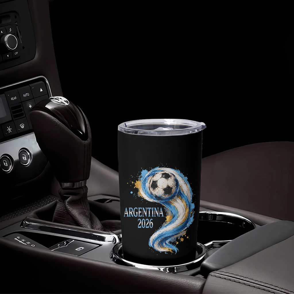 Argentina 2026 Soccer Fan Tumbler Cup Proud Football Flag Supporter