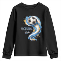 Argentina 2026 Soccer Fan Youth Sweatshirt Proud Football Flag Supporter