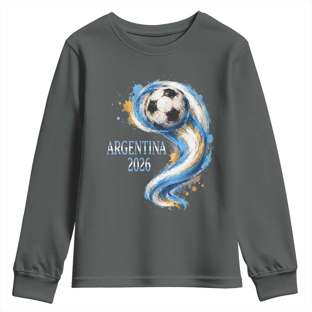 Argentina 2026 Soccer Fan Youth Sweatshirt Proud Football Flag Supporter