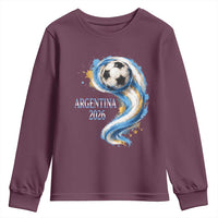 Argentina 2026 Soccer Fan Youth Sweatshirt Proud Football Flag Supporter
