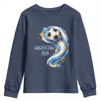 Argentina 2026 Soccer Fan Youth Sweatshirt Proud Football Flag Supporter