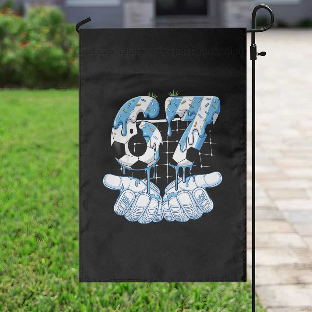Funny Argentina Six Seven Football Meme Garden Flag Gen Alpha Soccer Fan
