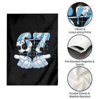 Funny Argentina Six Seven Football Meme Garden Flag Gen Alpha Soccer Fan