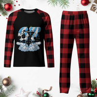 Funny Argentina Six Seven Football Meme Plaid Pajama Set Gen Alpha Soccer Fan
