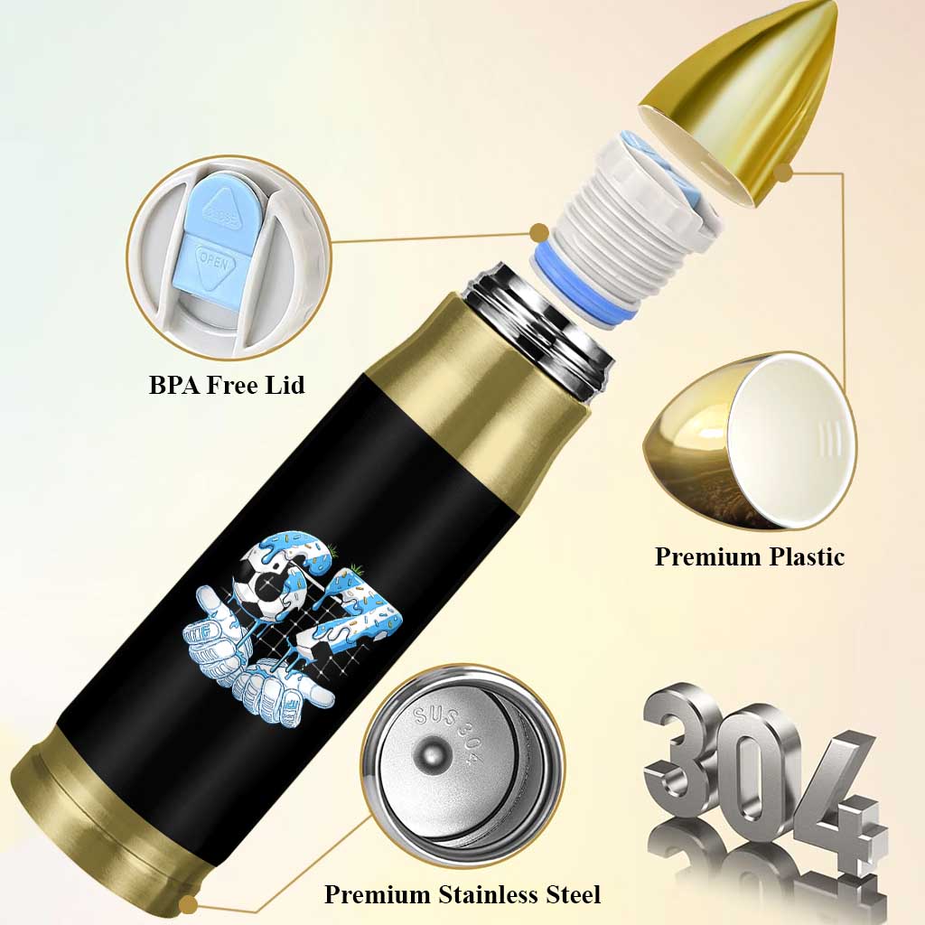Funny Argentina Six Seven Football Meme Bullet Tumbler Gen Alpha Soccer Fan