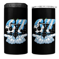 Funny Argentina Six Seven Football Meme 4 in 1 Can Cooler Tumbler Gen Alpha Soccer Fan