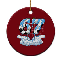 Funny Argentina Six Seven Football Meme Ceramic Ornament Gen Alpha Soccer Fan