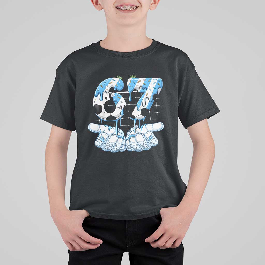 Funny Argentina Six Seven Football Meme T Shirt For Kid Gen Alpha Soccer Fan