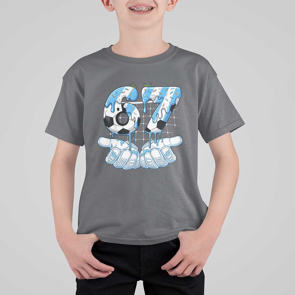 Funny Argentina Six Seven Football Meme T Shirt For Kid Gen Alpha Soccer Fan