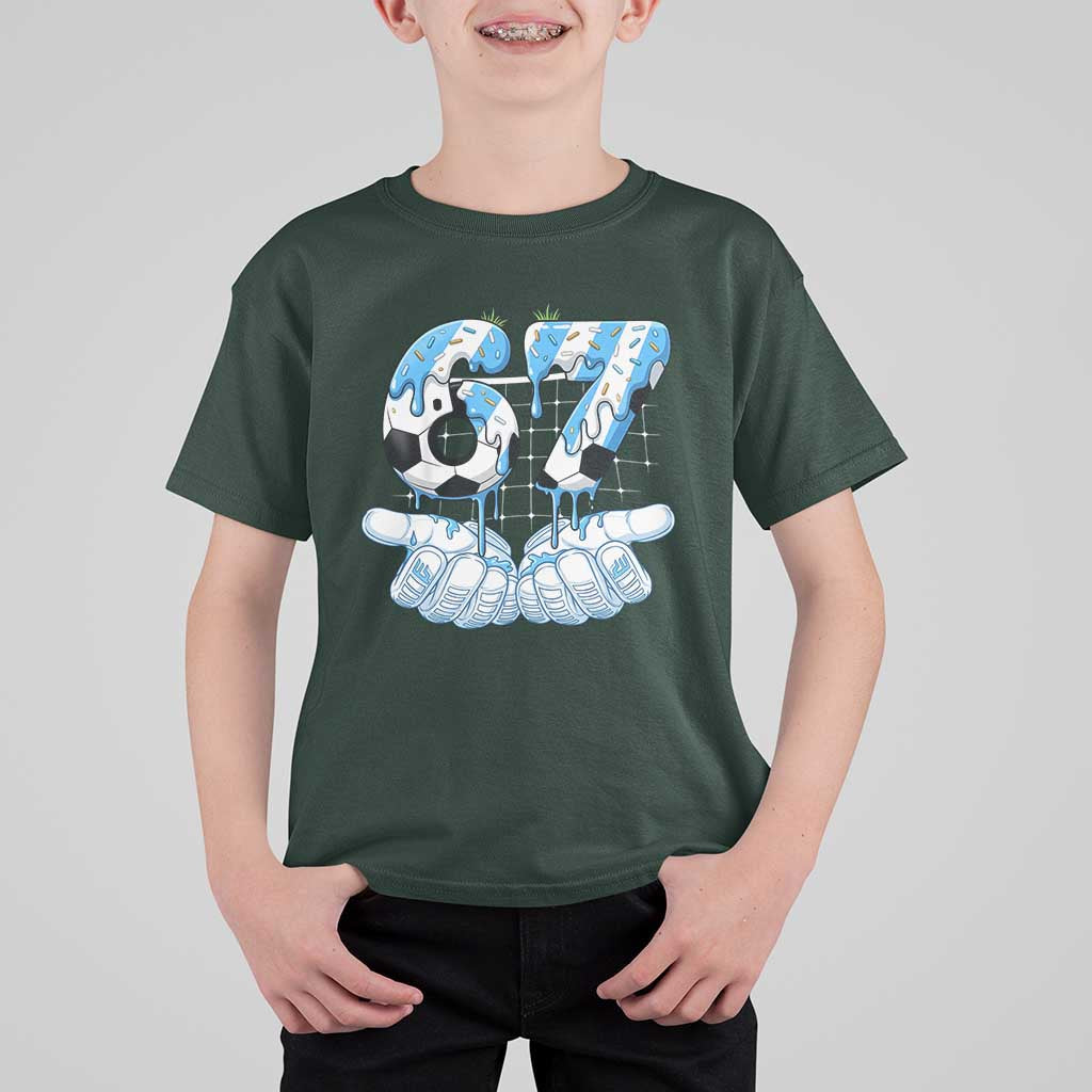 Funny Argentina Six Seven Football Meme T Shirt For Kid Gen Alpha Soccer Fan
