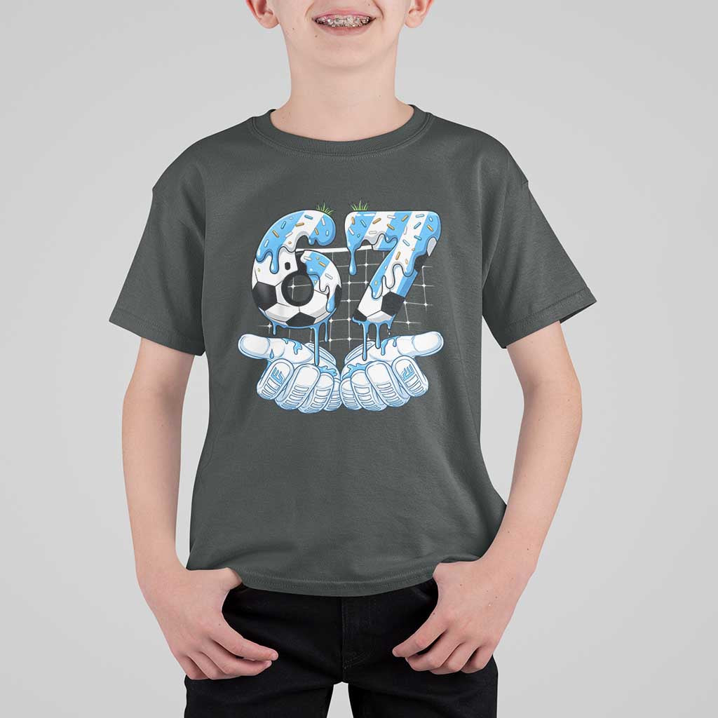 Funny Argentina Six Seven Football Meme T Shirt For Kid Gen Alpha Soccer Fan