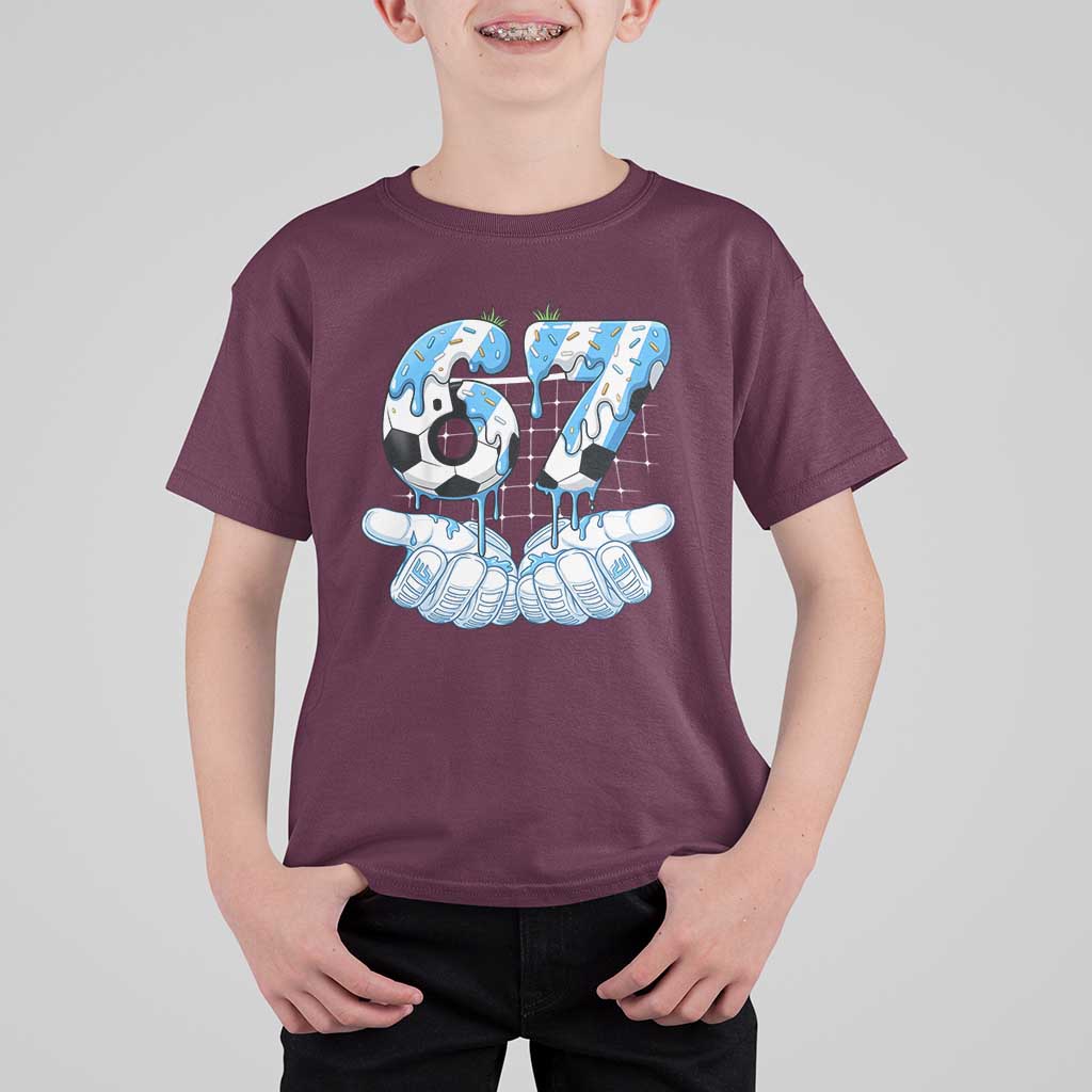 Funny Argentina Six Seven Football Meme T Shirt For Kid Gen Alpha Soccer Fan
