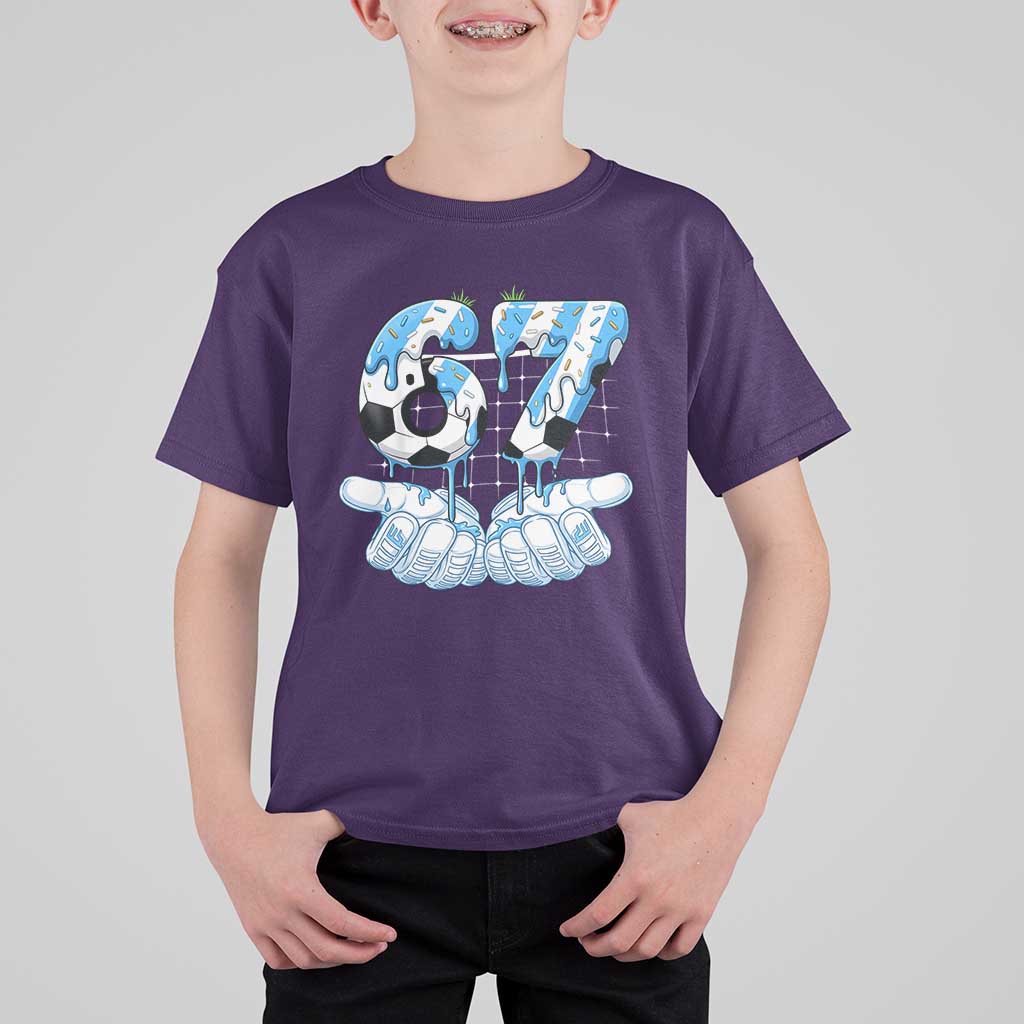 Funny Argentina Six Seven Football Meme T Shirt For Kid Gen Alpha Soccer Fan