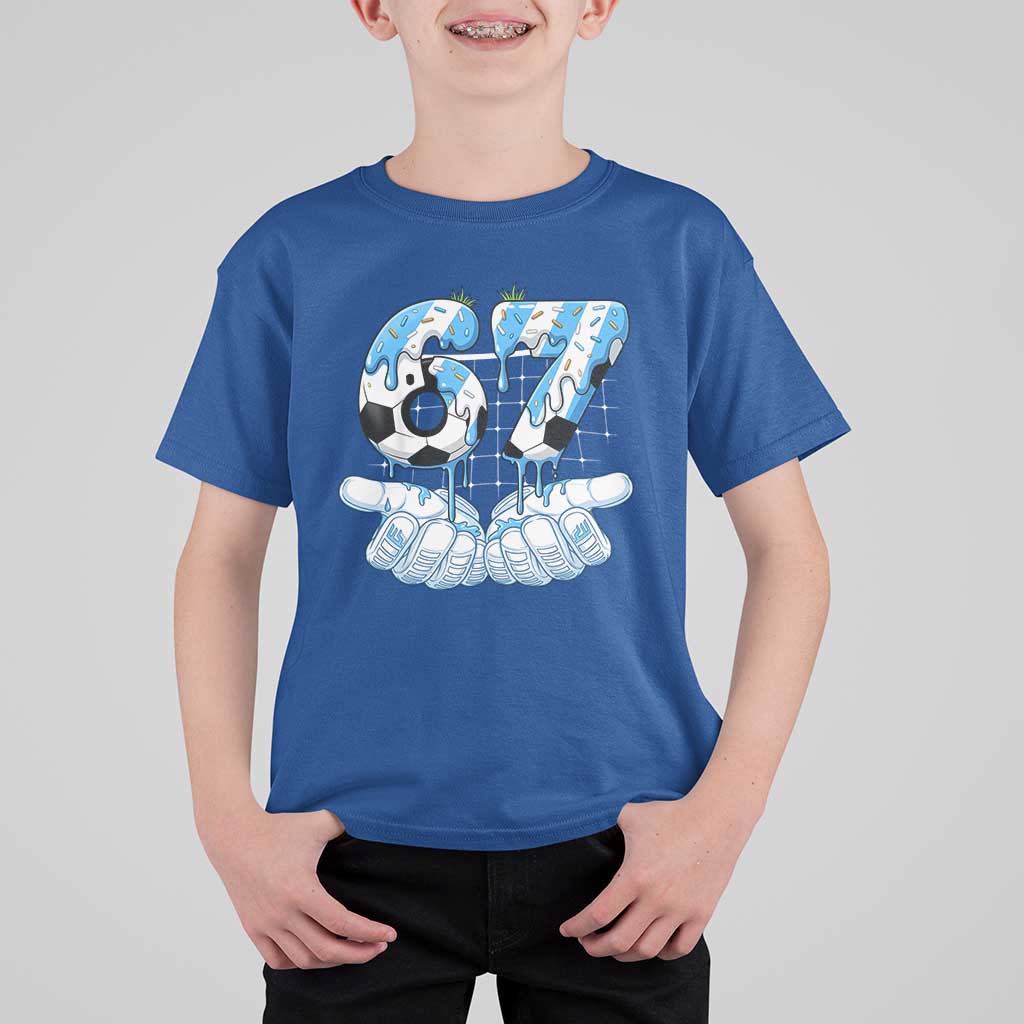 Funny Argentina Six Seven Football Meme T Shirt For Kid Gen Alpha Soccer Fan
