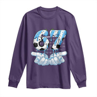 Funny Argentina Six Seven Football Meme Long Sleeve Shirt Gen Alpha Soccer Fan