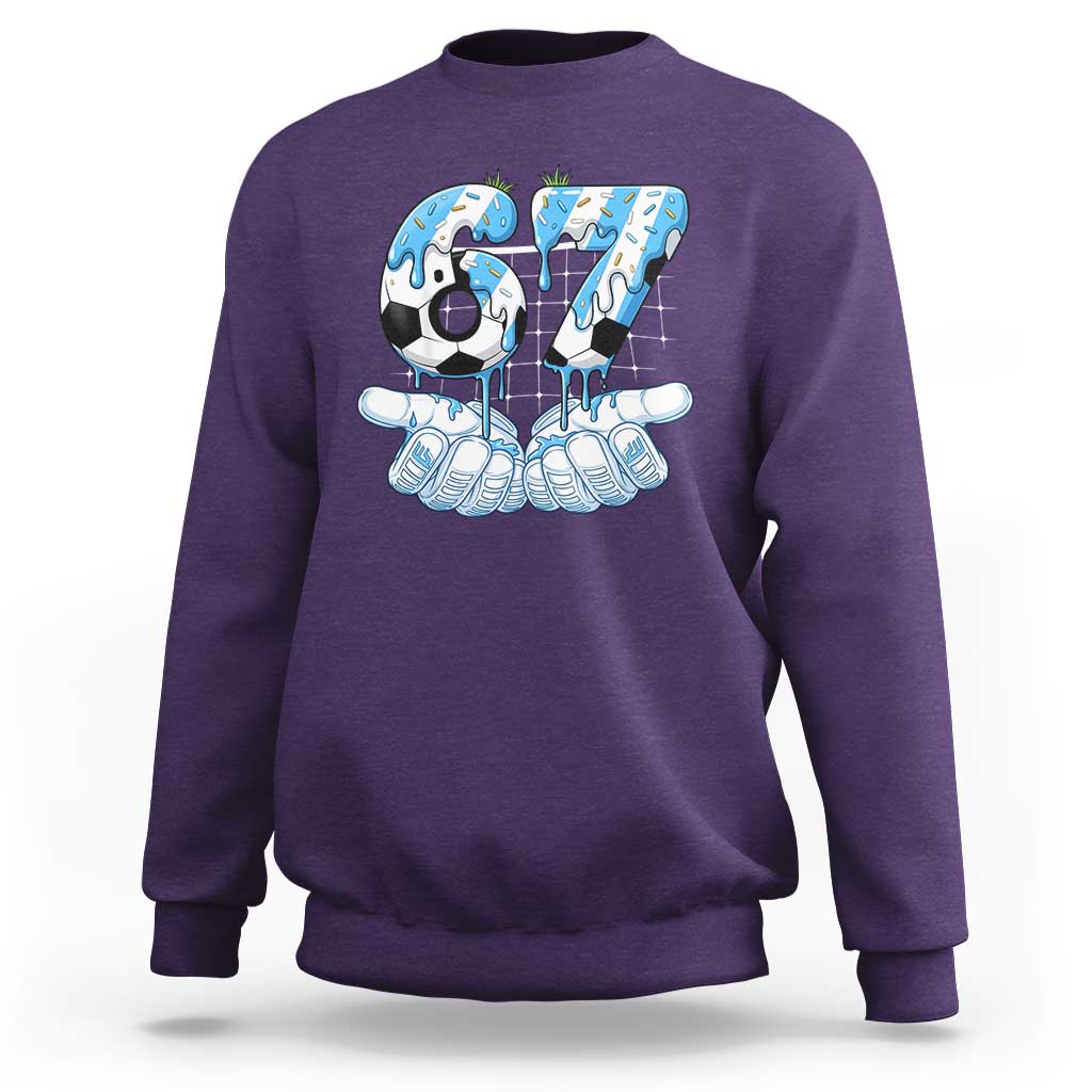 Funny Argentina Six Seven Football Meme Sweatshirt Gen Alpha Soccer Fan