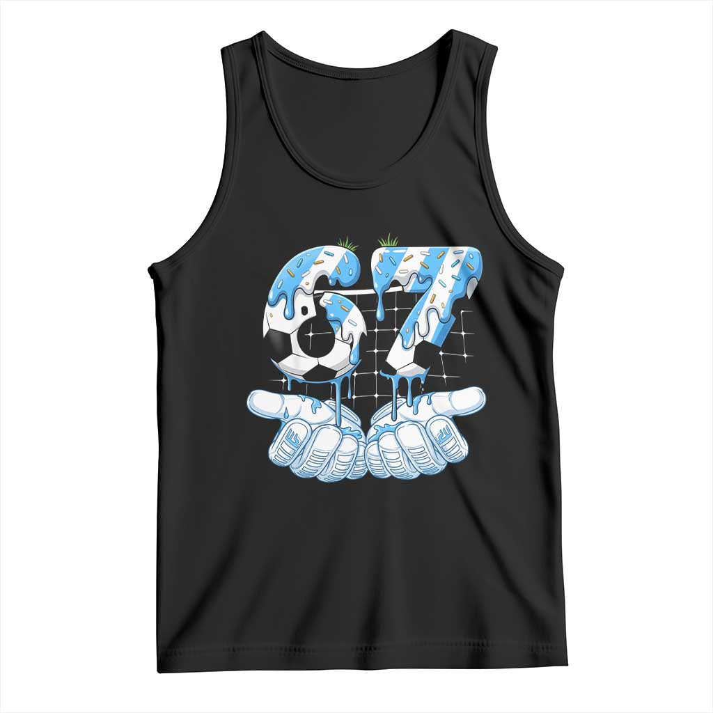 Funny Argentina Six Seven Football Meme Tank Top Gen Alpha Soccer Fan