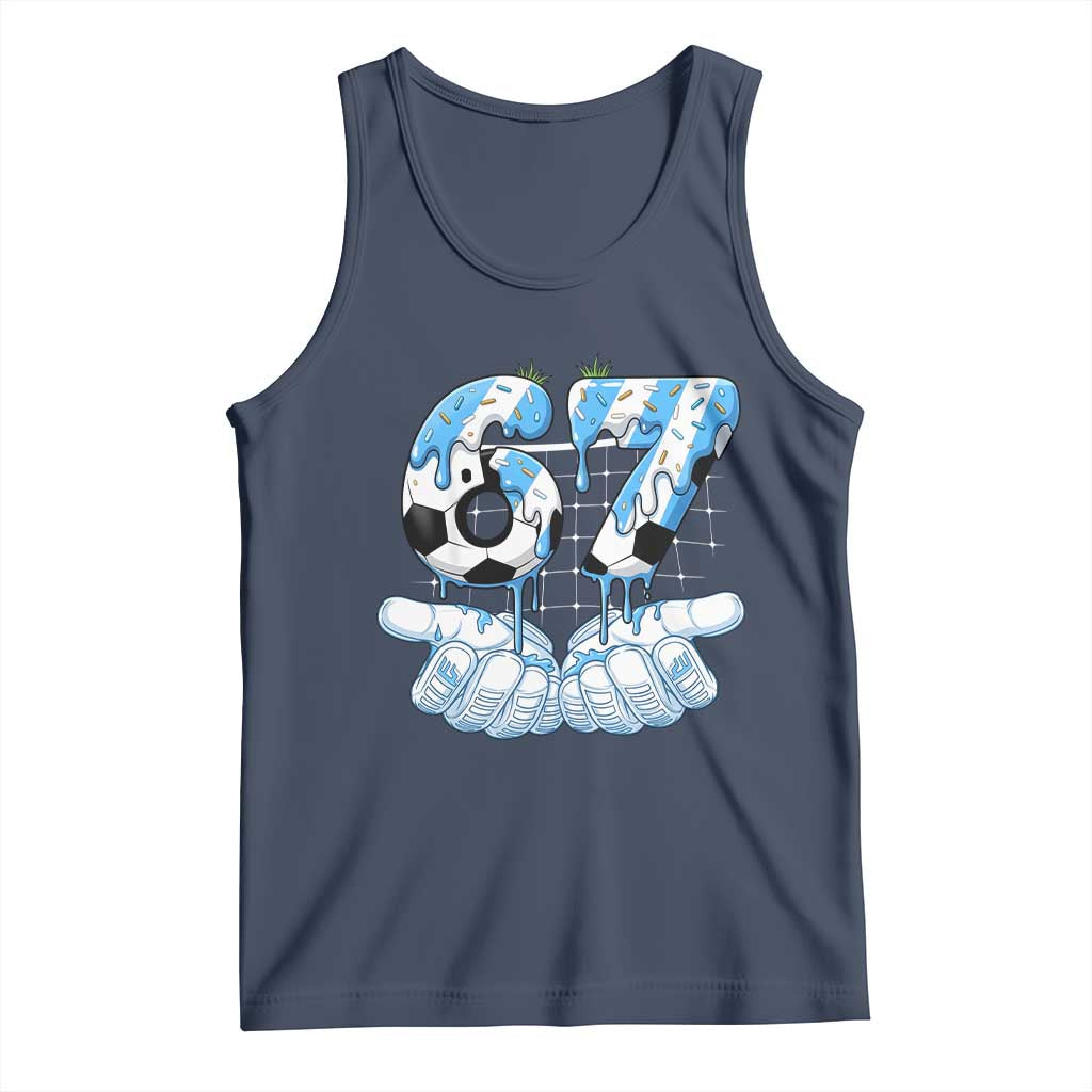 Funny Argentina Six Seven Football Meme Tank Top Gen Alpha Soccer Fan