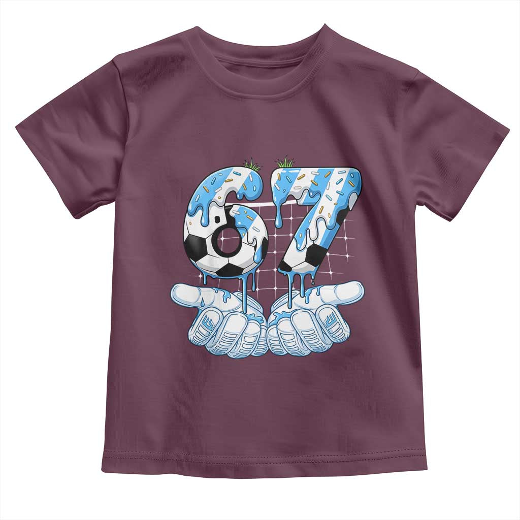 Funny Argentina Six Seven Football Meme Toddler T Shirt Gen Alpha Soccer Fan