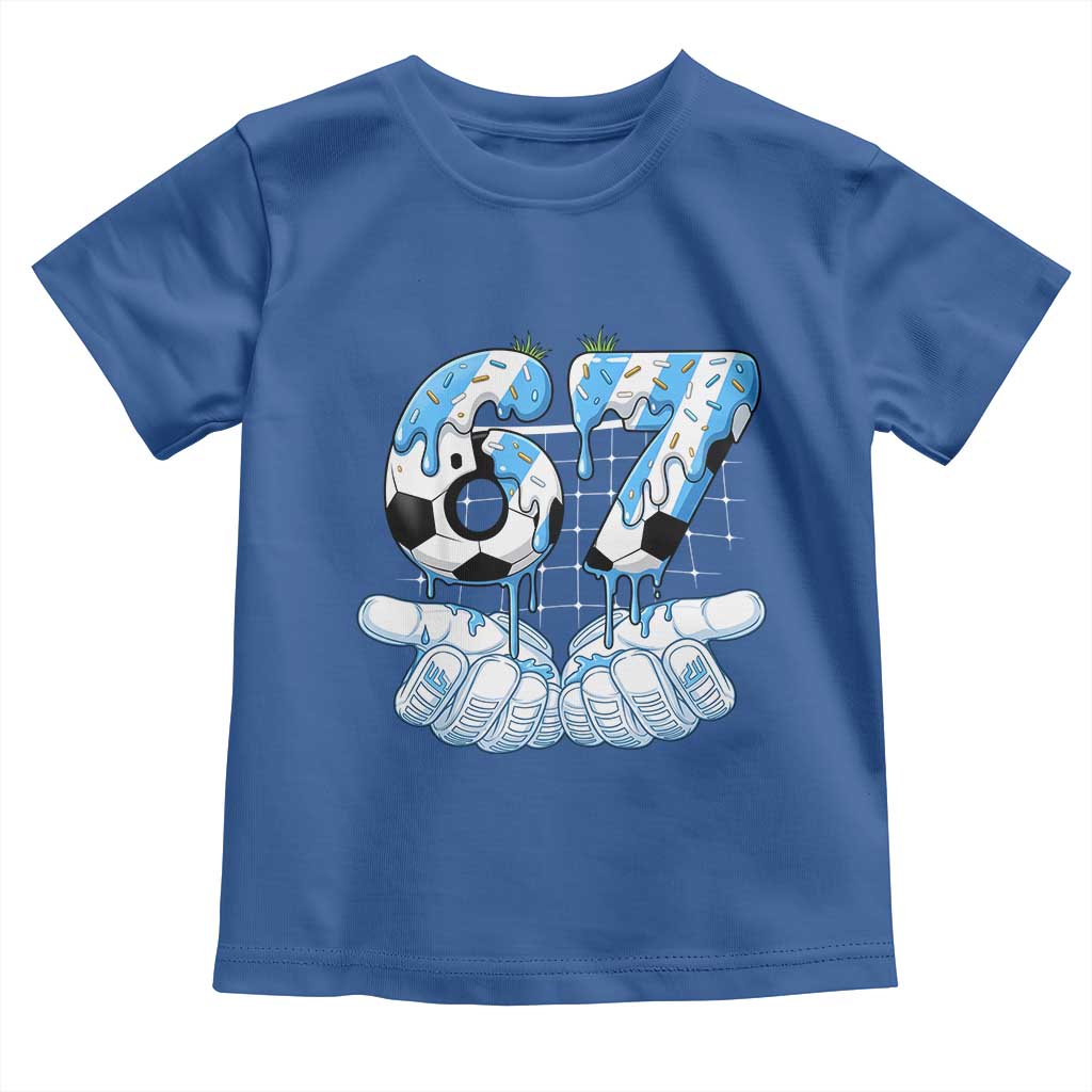 Funny Argentina Six Seven Football Meme Toddler T Shirt Gen Alpha Soccer Fan