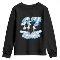 Funny Argentina Six Seven Football Meme Youth Sweatshirt Gen Alpha Soccer Fan